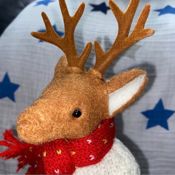 vintage boy Deer 14” figure in holiday outfit - Picture 5 of 9